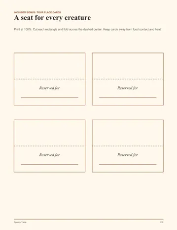 Place Cards printable