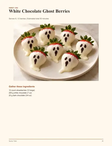Chocolate Ghost Berries printable page